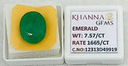 7.57/CT Natural Panna Stone with Govt. Lab Certificate-12313D49919